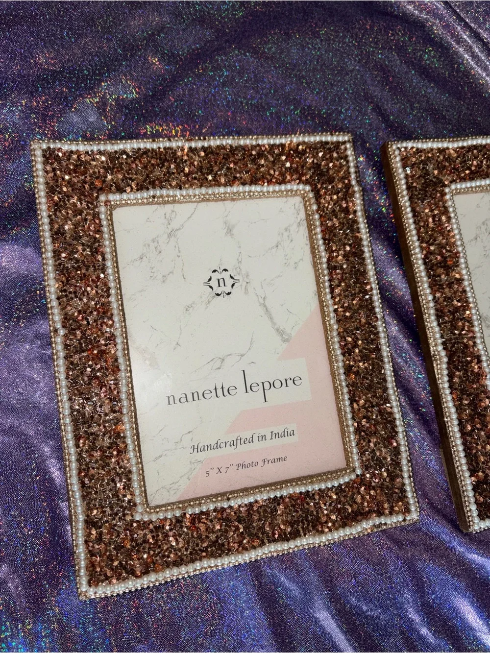 Rose Gold Beaded Picture Frames